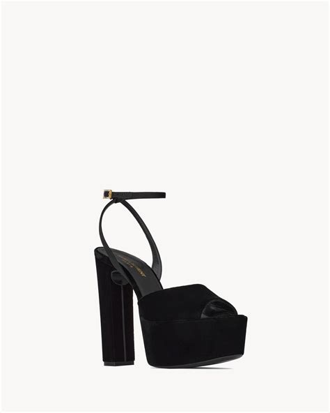 ysl jodie platform heels|Jodie platform sandals in velvet .